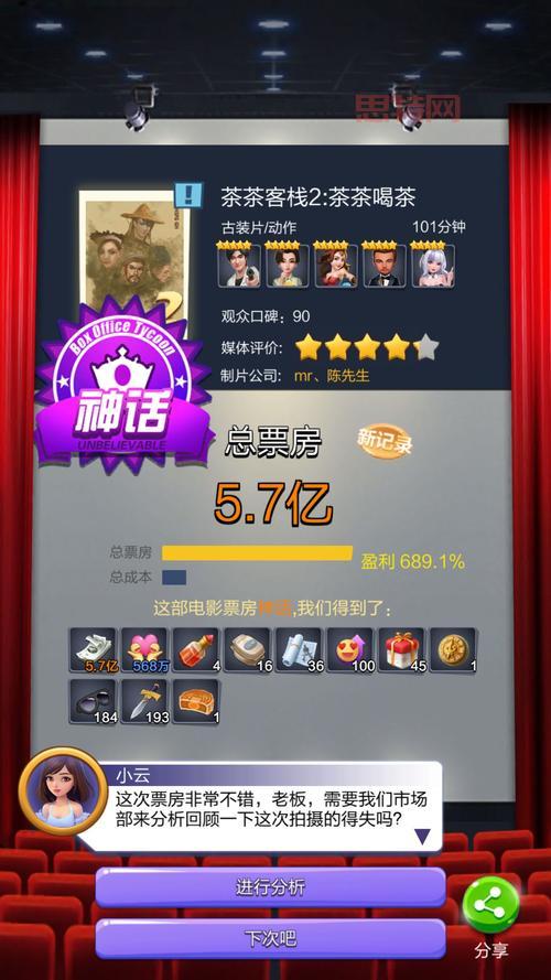 票房大卖王:打造你的电影帝国,成为票房之王!