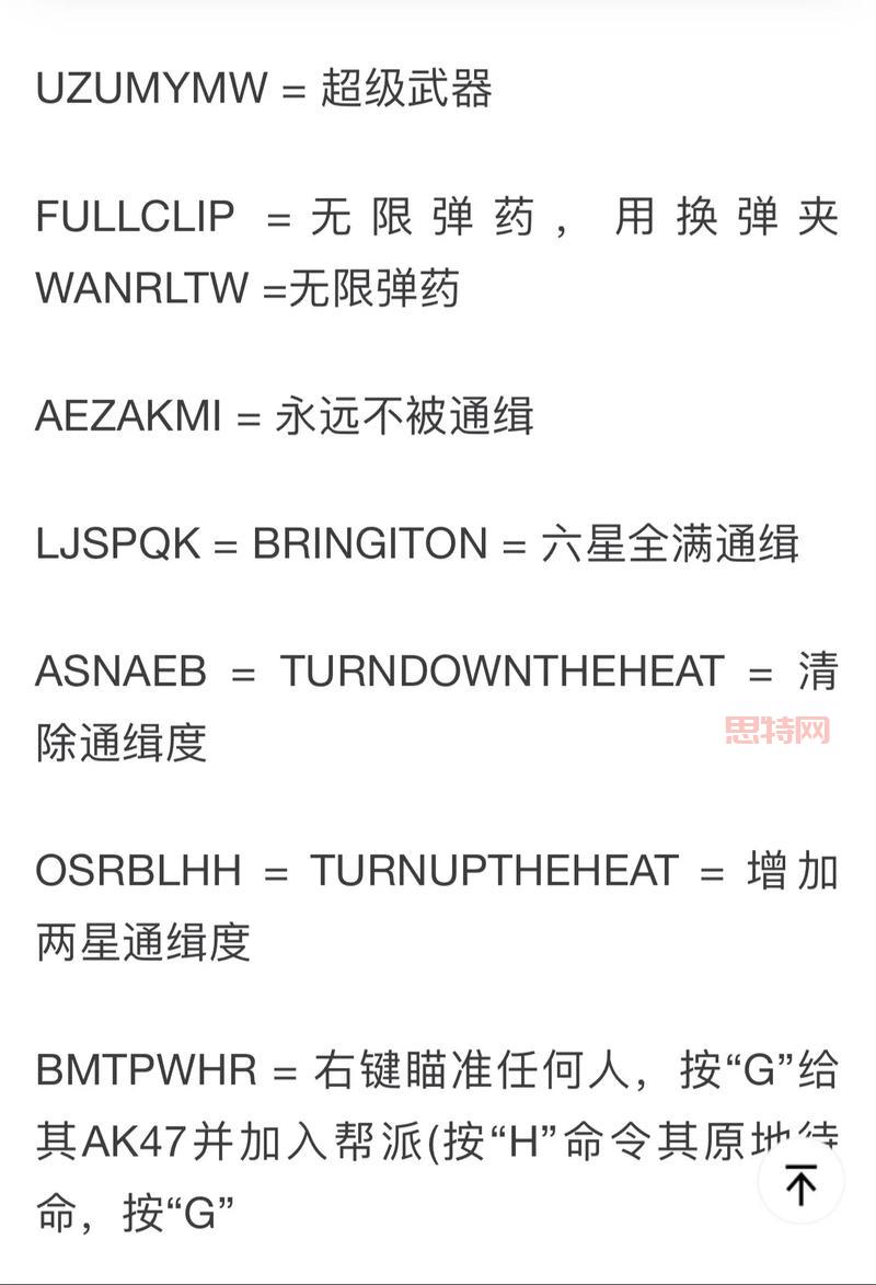 侠盗猎车手秘籍大全集，一键解锁无限金钱武器！