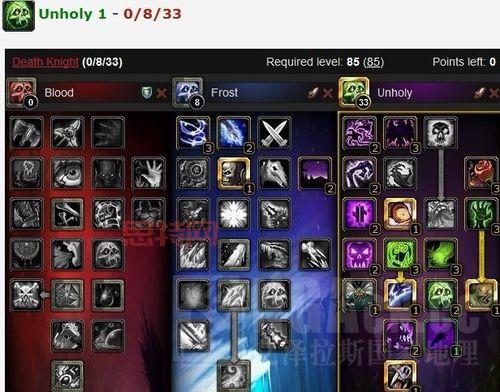 巫妖王之怒dk天赋图,冰DK、血DK、邪DK天赋推荐