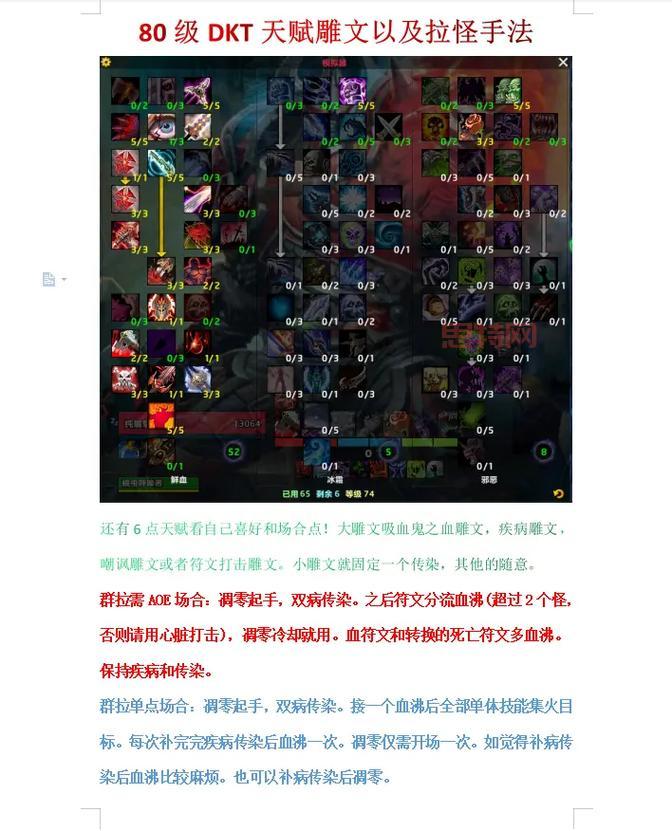 巫妖王之怒dk天赋图,冰DK、血DK、邪DK天赋推荐