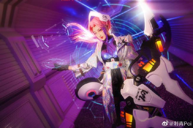 伽罗KPL皮肤高清图来了，天狼溯光者紫色特效太美！