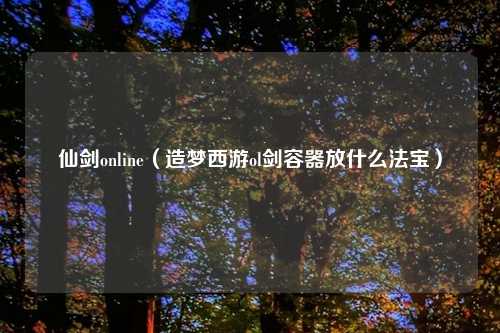 仙剑online（造梦西游ol剑容器放什么法宝）