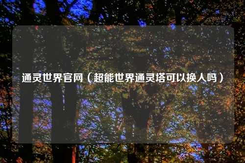 通灵世界官网（超能世界通灵塔可以换人吗）