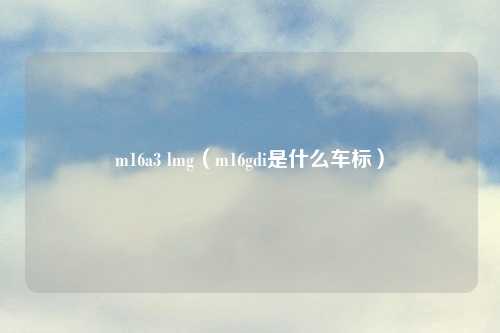 m16a3 lmg(m16gdi是什么车标)