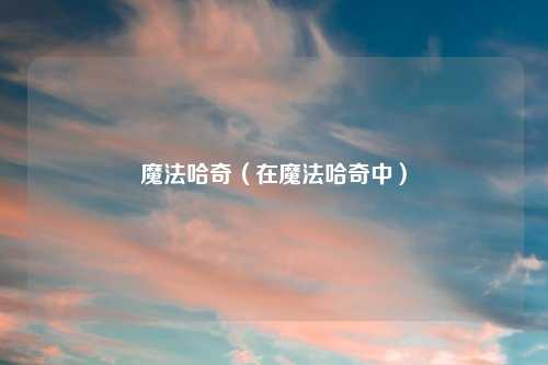 魔法哈奇(在魔法哈奇中)