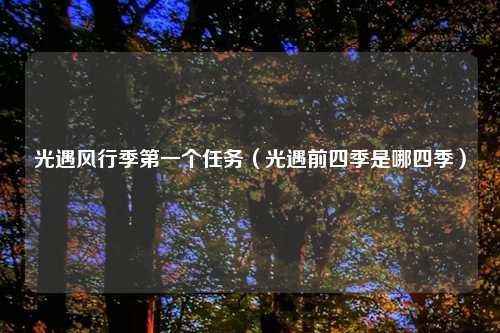 光遇风行季之一个任务（光遇前四季是哪四季）