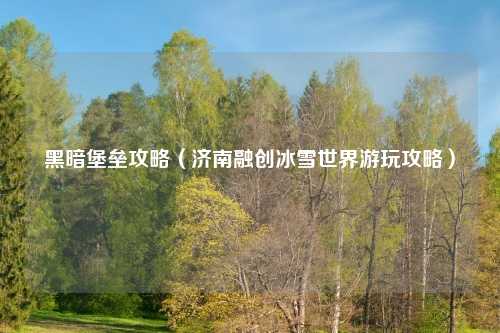 黑暗堡垒攻略（济南融创冰雪世界游玩攻略）