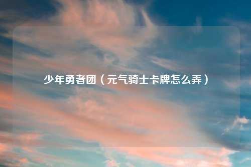少年勇者团（元气骑士卡牌怎么弄）