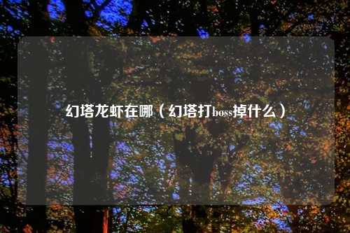 幻塔龙虾在哪（幻塔打boss掉什么）