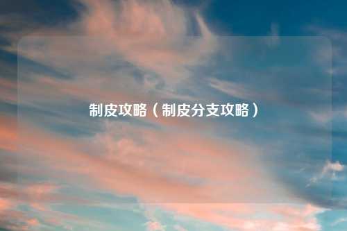 制皮攻略(制皮分支攻略)