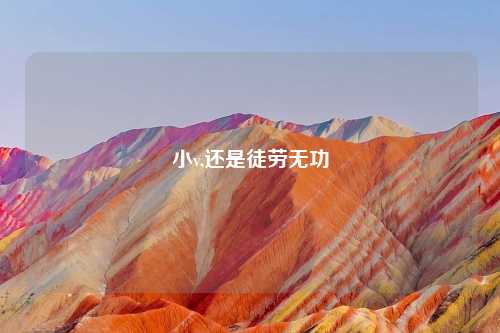 小v,还是徒劳无功