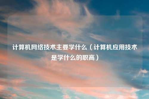 计算机 技术主要学什么(计算机应用技术是学什么的职高)