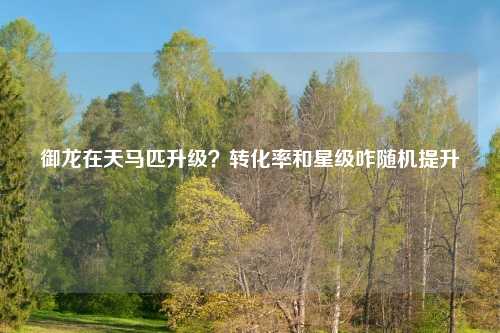 御龙在天马匹升级?转化率和星级咋随机提升