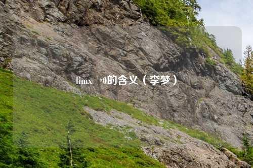 limx→0的含义（李梦）
