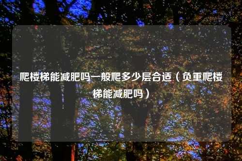 爬楼梯能减肥吗一般爬多少层合适(负重爬楼梯能减肥吗)