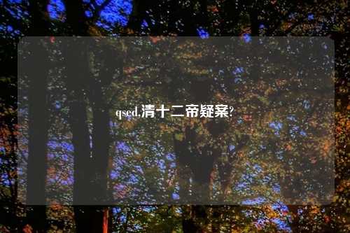 qsed,清十二帝疑案?