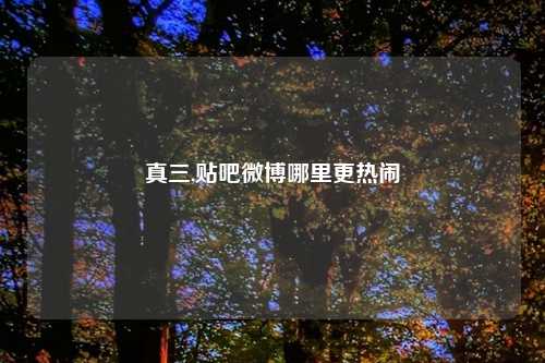 真三,贴吧微博哪里更热闹