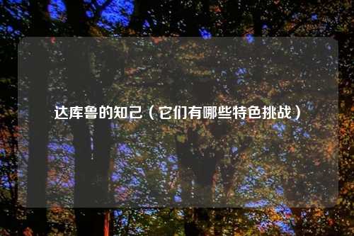 达库鲁的知己(它们有哪些特色挑战)