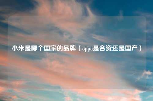 小米是哪个国家的品牌(oppo是合资还是国产)