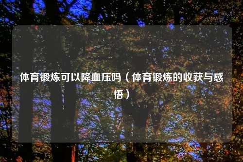 体育锻炼可以降血压吗(体育锻炼的收获与感悟)