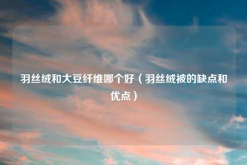 羽丝绒和大豆纤维哪个好(羽丝绒被的缺点和优点)