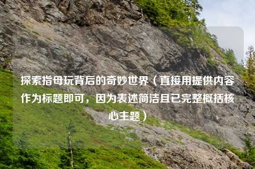 探索指母玩背后的奇妙世界（直接用提供内容作为标题即可，因为表述简洁且已完整概括核心主题）