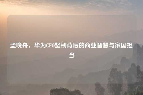 孟晚舟，华为CFO坚韧背后的商业智慧与家国担当