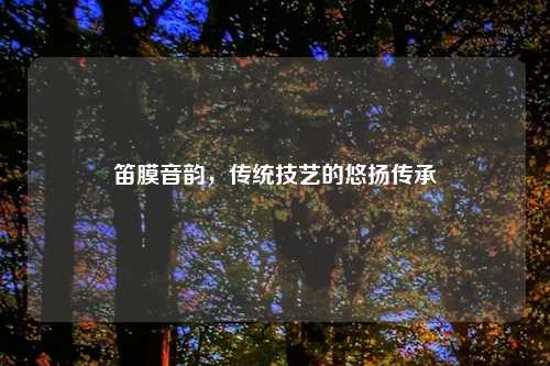 笛膜音韵，传统技艺的悠扬传承