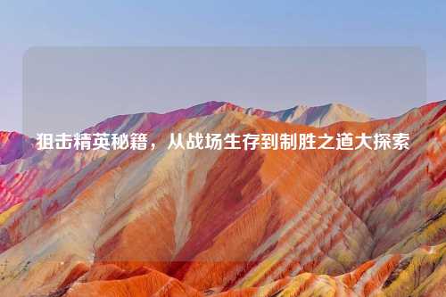 狙击精英秘籍，从战场生存到制胜之道大探索