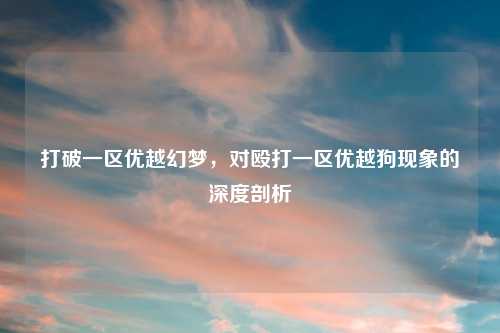 打破一区优越幻梦,对殴打一区优越狗现象的深度剖析