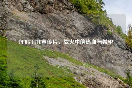 PUBG LITE宣传片,战火中的热血与希望