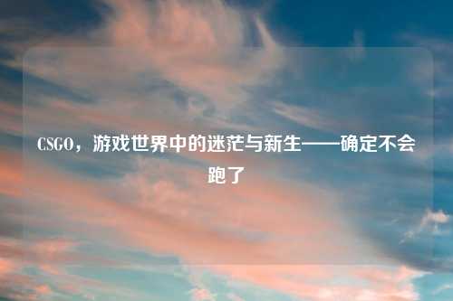 CSGO，游戏世界中的迷茫与新生——确定不会跑了