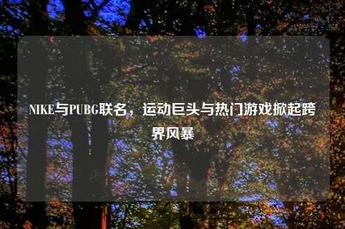 NIKE与PUBG联名，运动巨头与热门游戏掀起跨界风暴