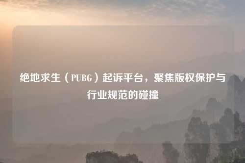 绝地求生（PUBG）起诉平台，聚焦版权保护与行业规范的碰撞