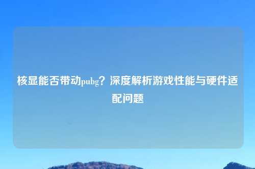 核显能否带动pubg？深度解析游戏性能与硬件适配问题