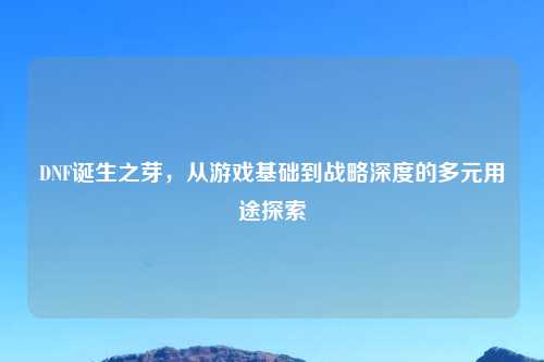 DNF诞生之芽，从游戏基础到战略深度的多元用途探索