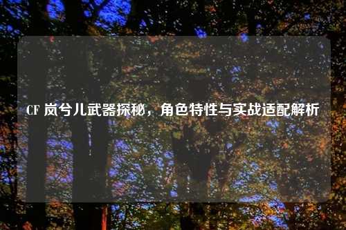 CF 岚兮儿武器探秘，角色特性与实战适配解析
