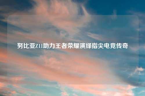 努比亚Z11助力王者荣耀演绎指尖电竞传奇