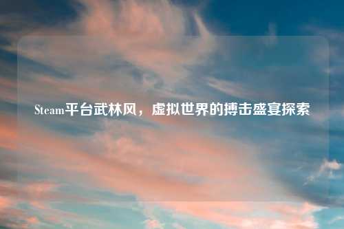 Steam平台武林风，虚拟世界的搏击盛宴探索
