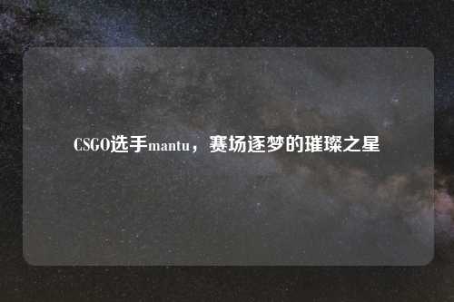 CSGO选手mantu,赛场逐梦的璀璨之星