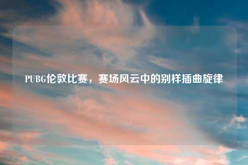 PUBG伦敦比赛,赛场风云中的别样插曲旋律