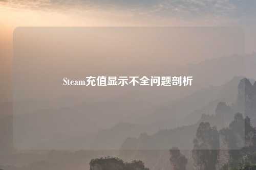 Steam充值显示不全问题剖析