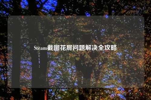 Steam截图花屏问题解决全攻略