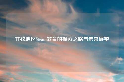 甘孜地区Steam教育的探索之路与未来展望