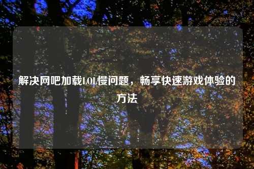 解决网吧加载LOL慢问题，畅享快速游戏体验的     