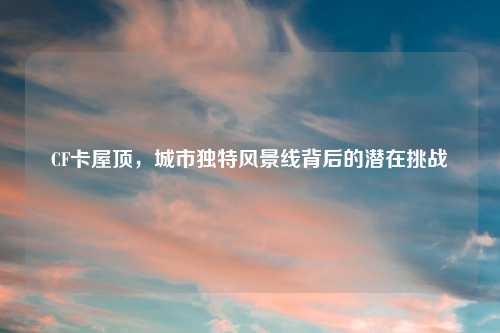 CF卡屋顶，城市独特风景线背后的潜在挑战