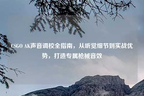 CSGO AK声音调校全指南，从听觉细节到实战优势，打造专属枪械音效