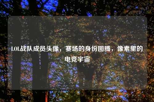 LOL战队成员头像，赛场的身份图腾，像素里的电竞宇宙