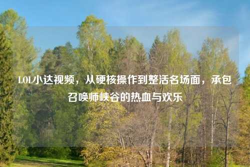 LOL小达视频，从硬核操作到整活名场面，承包召唤师峡谷的热血与欢乐