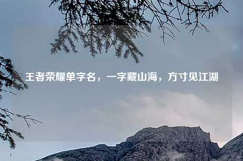 王者荣耀单字名，一字藏山海，方寸见江湖
